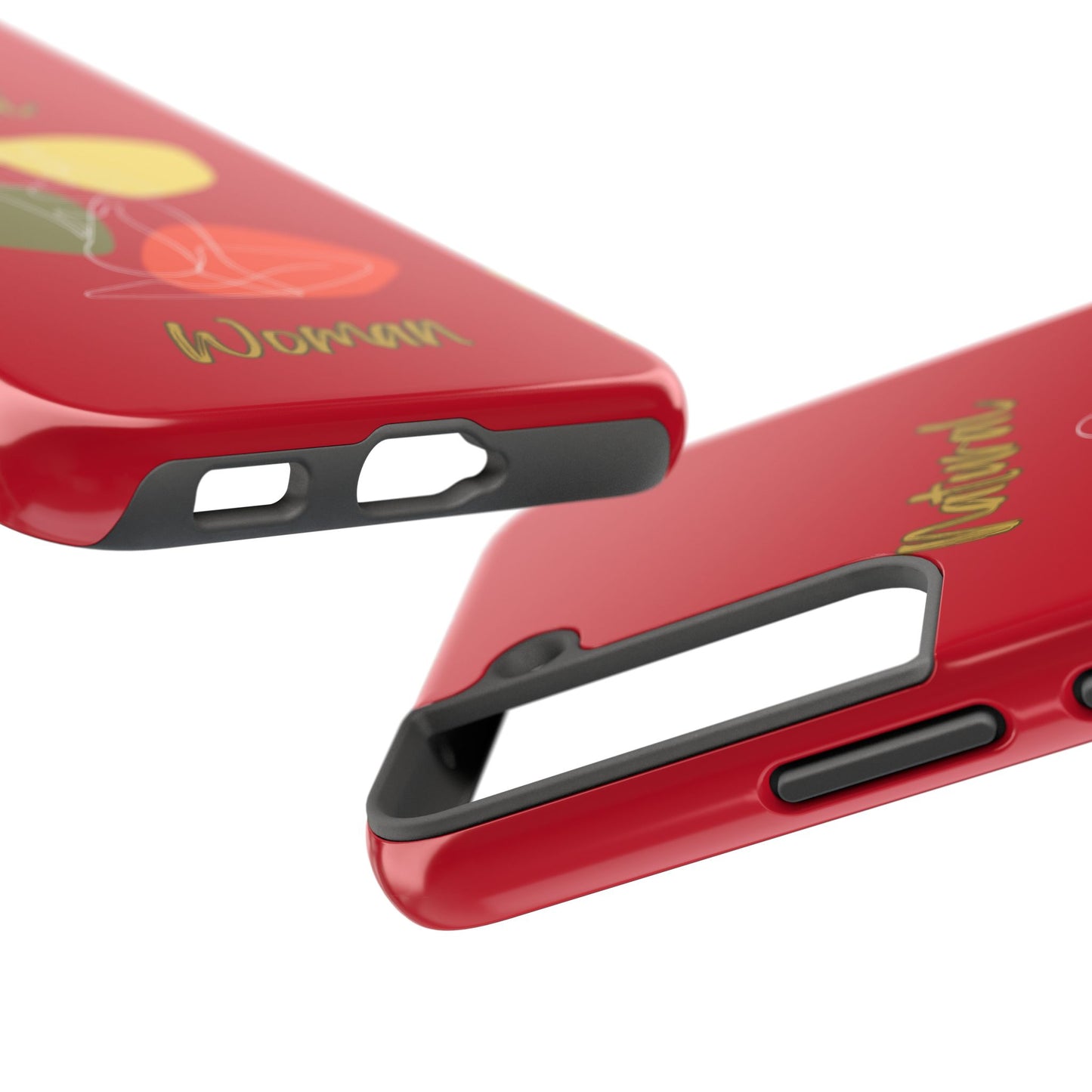 Natural Woman Colorful Pose (WL)Tough Phone Cases DARK RED