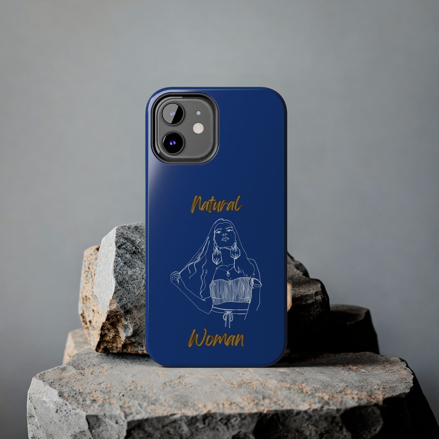 Natural Woman Thinking (WL)Tough Phone Cases DARK BLUE