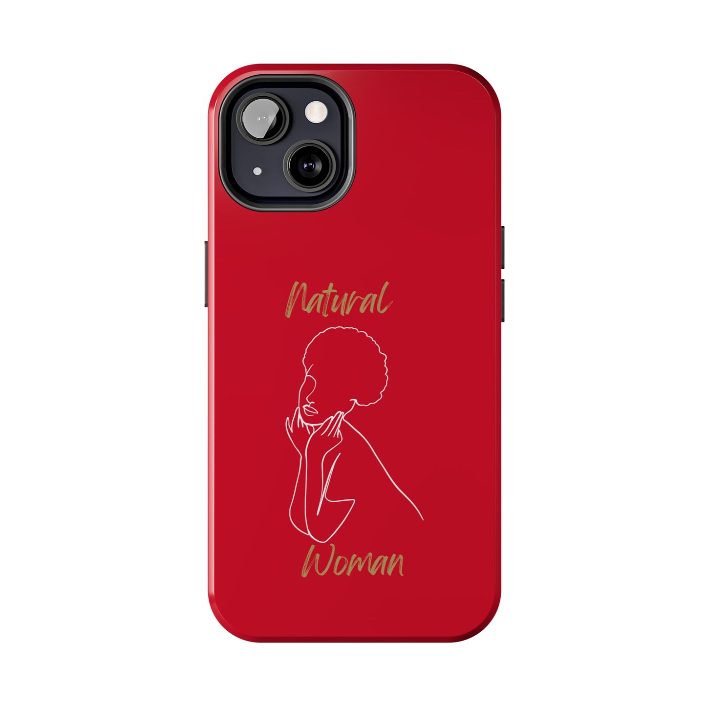 Natural Woman Cute Afro(WL)Tough Phone Cases DARK RED