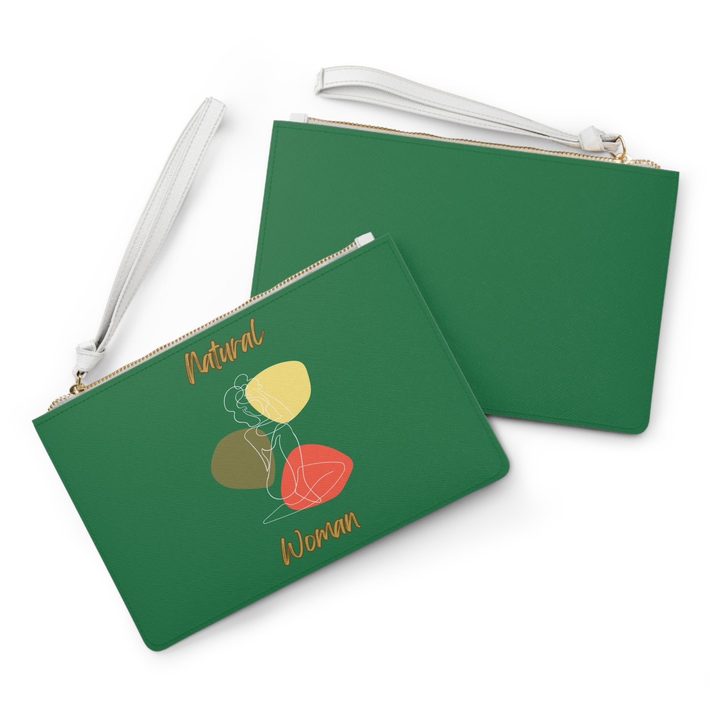 Natural Woman Colorful Pose (WL) Clutch Bag DARK GREEN