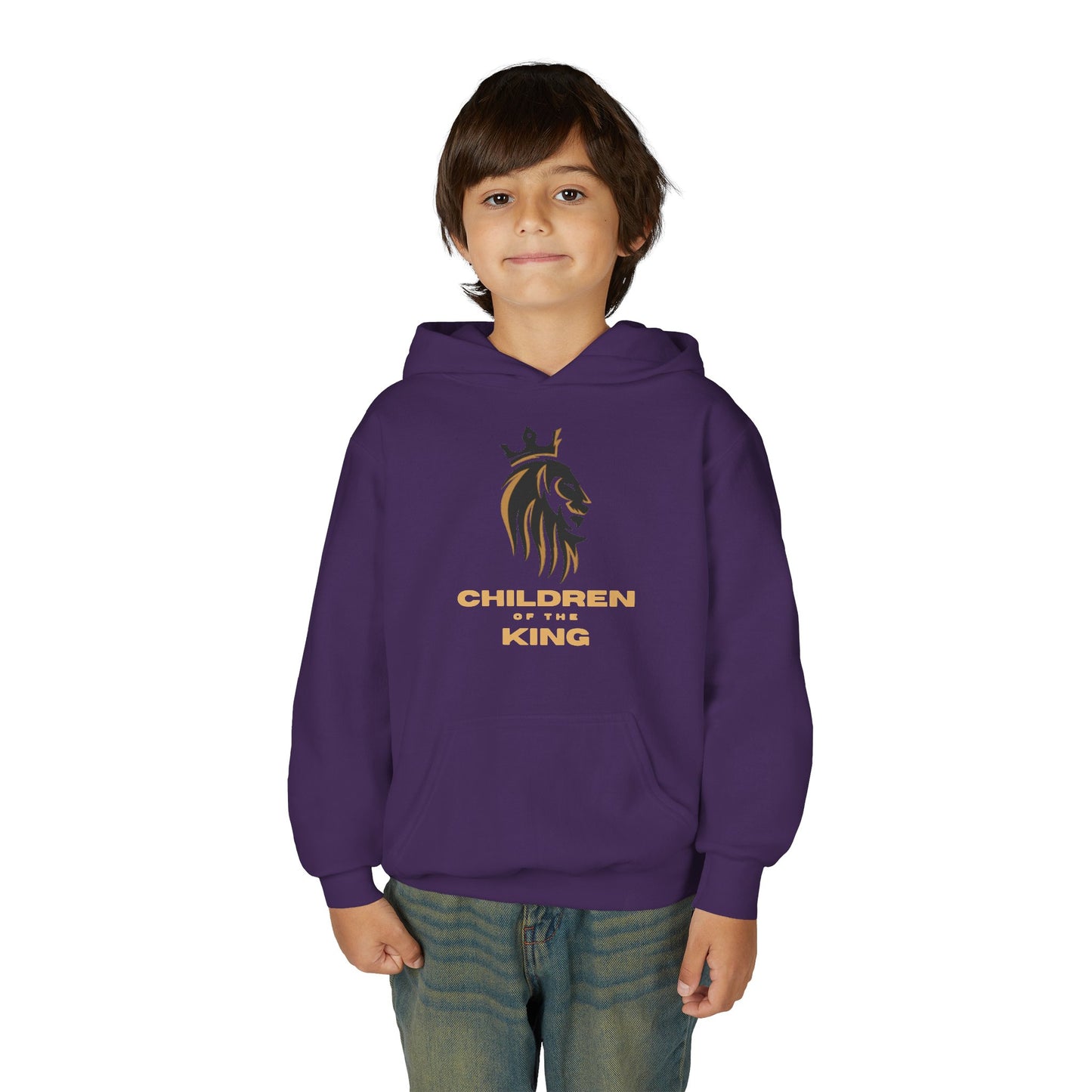 "Children of the King" Hoodie - BLACK Lion Design with Isaiah 54:13