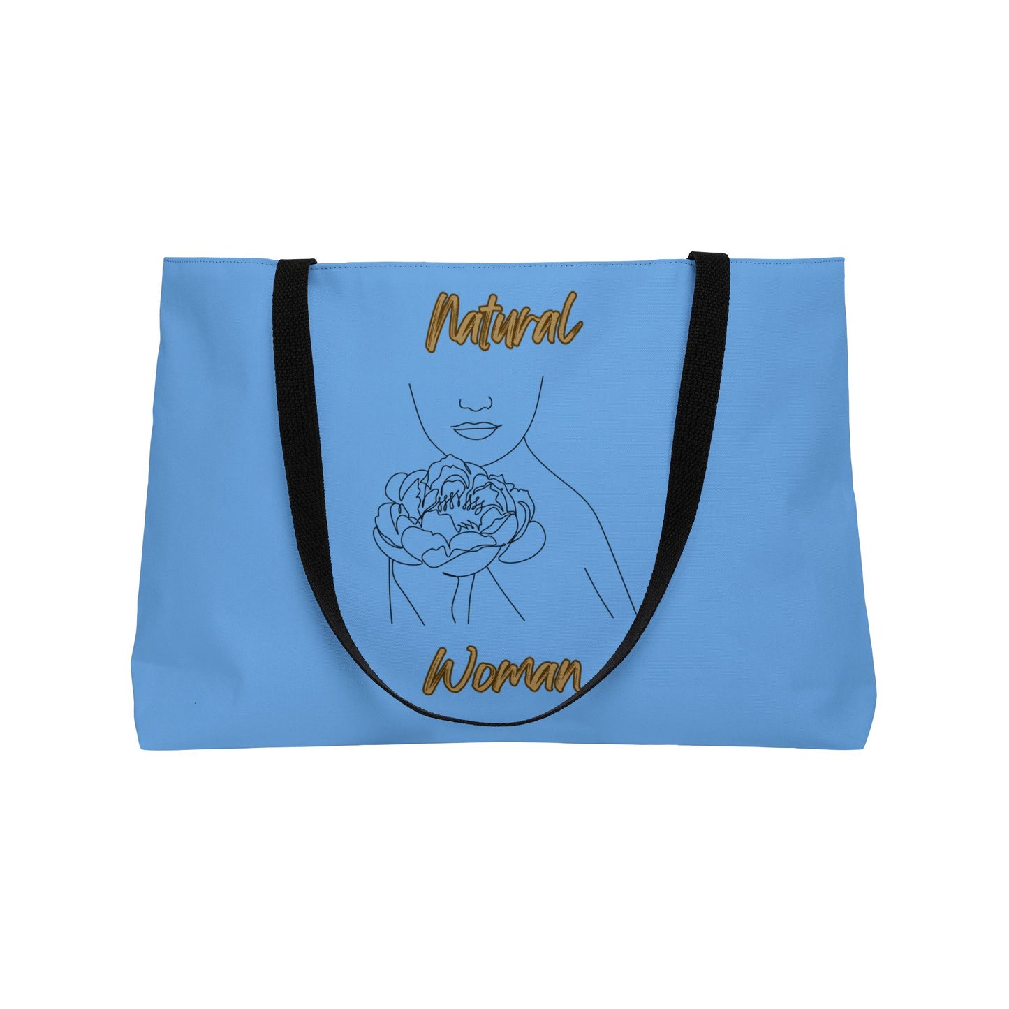 Natural Woman Kissed Flower (BL) Weekender Tote Bag LIGHT BLUE