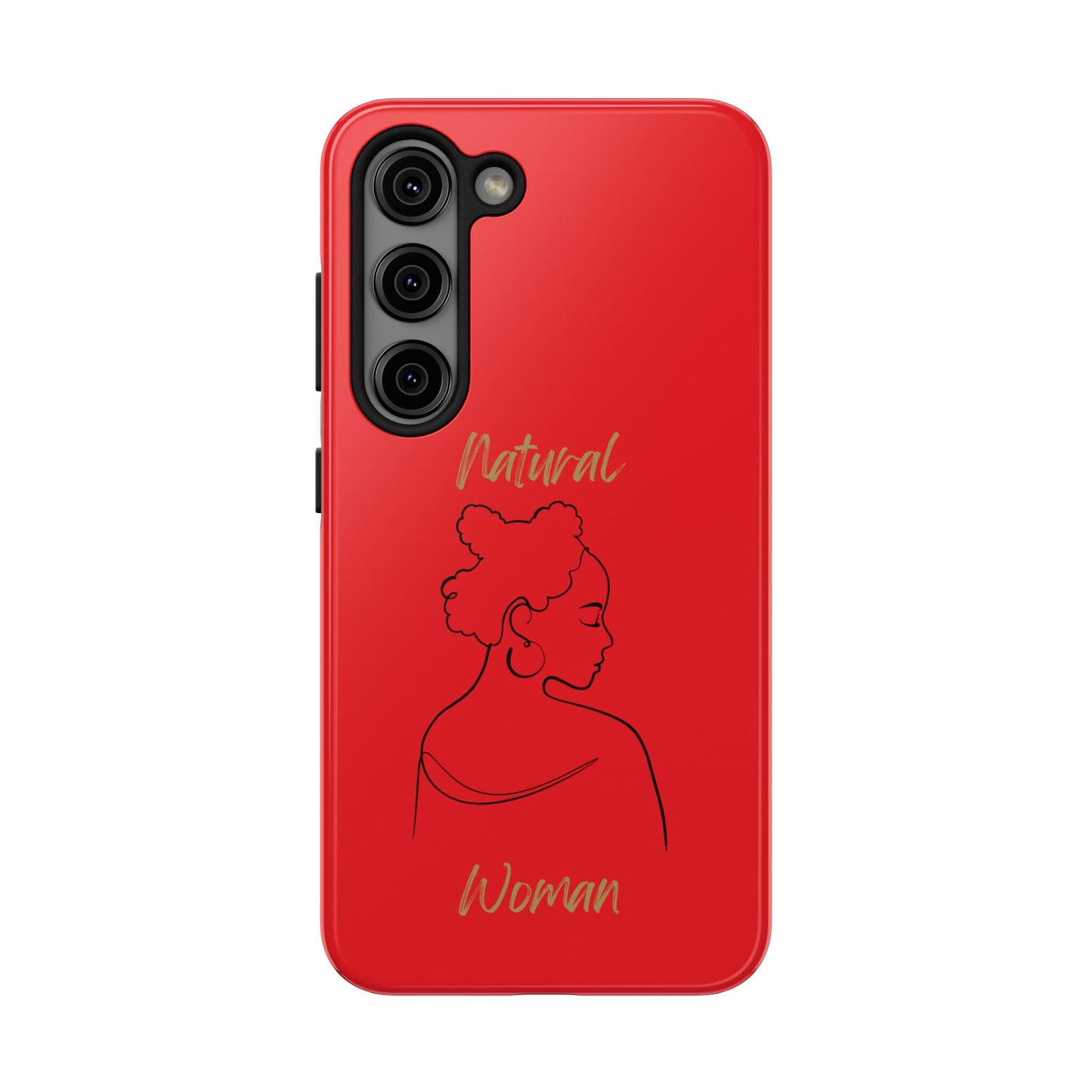 Natural Woman Twists (BL) Tough Phone Case RED