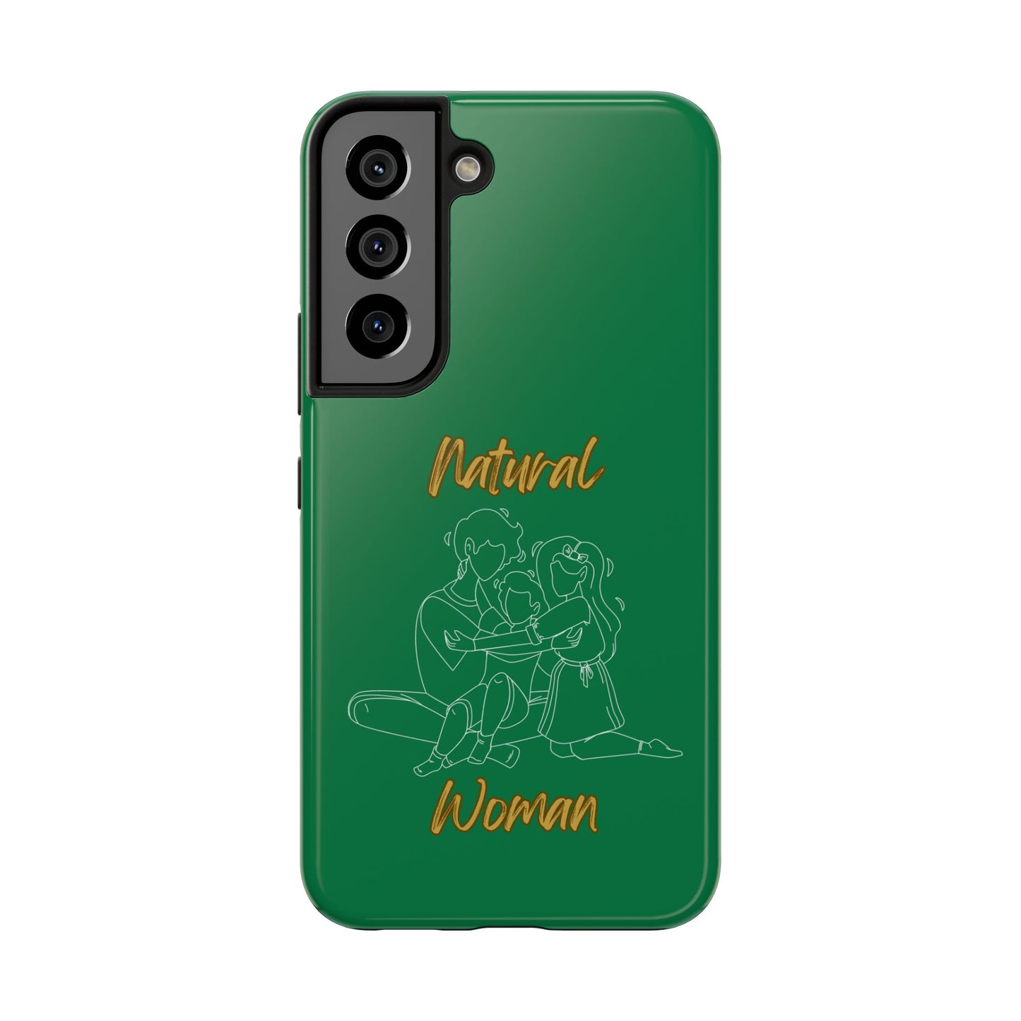 Natural Woman Bear Hugs (WL) Tough Phone Cases DARK GREEN
