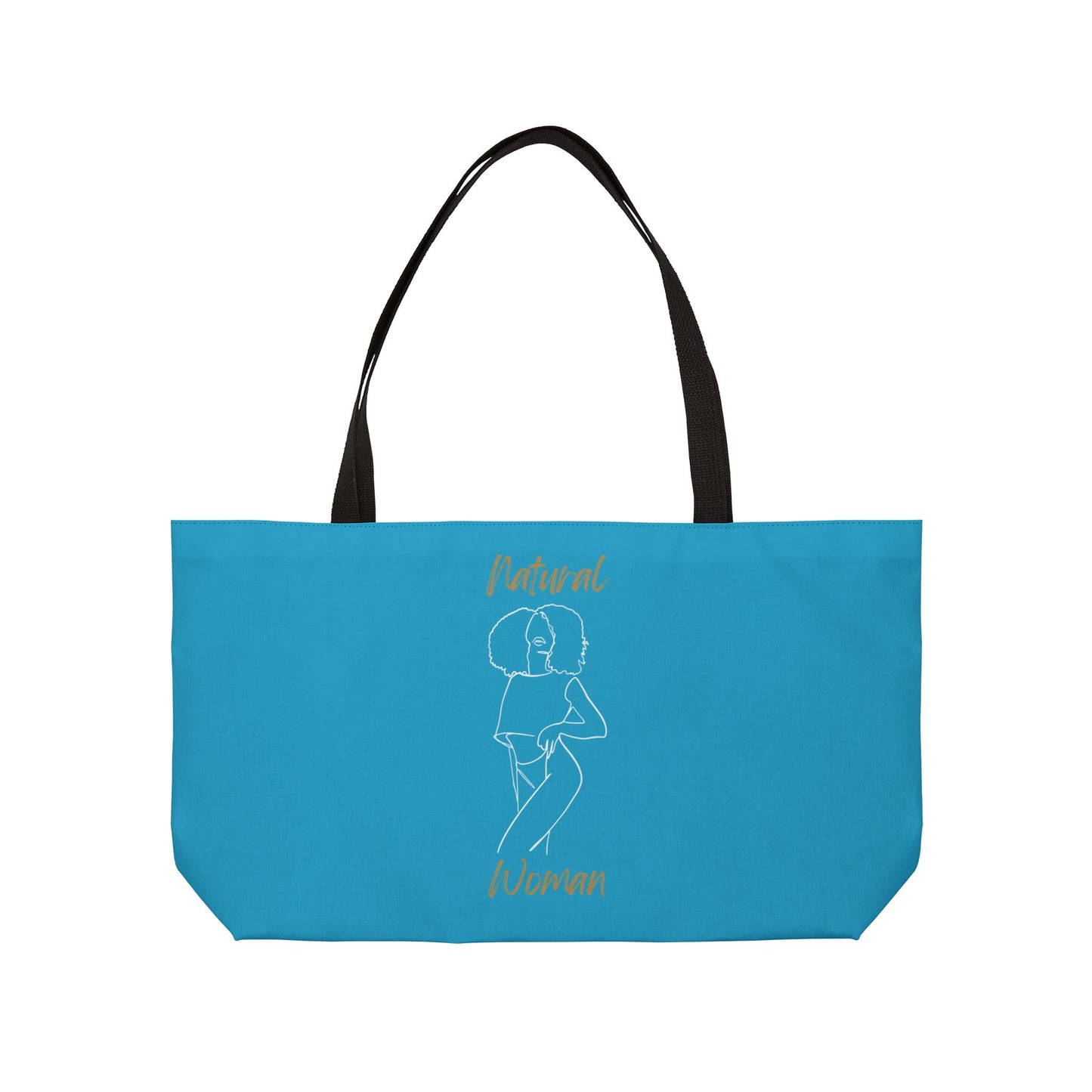 Natural Woman Pose (BL) Weekender Tote Bag TURQUOISE