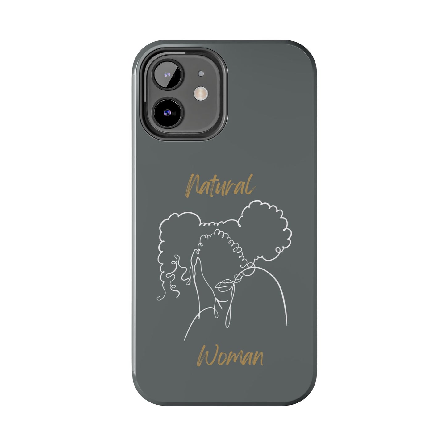 Natural Woman Twin Puffs (WL)Tough Phone Cases DARK GREY