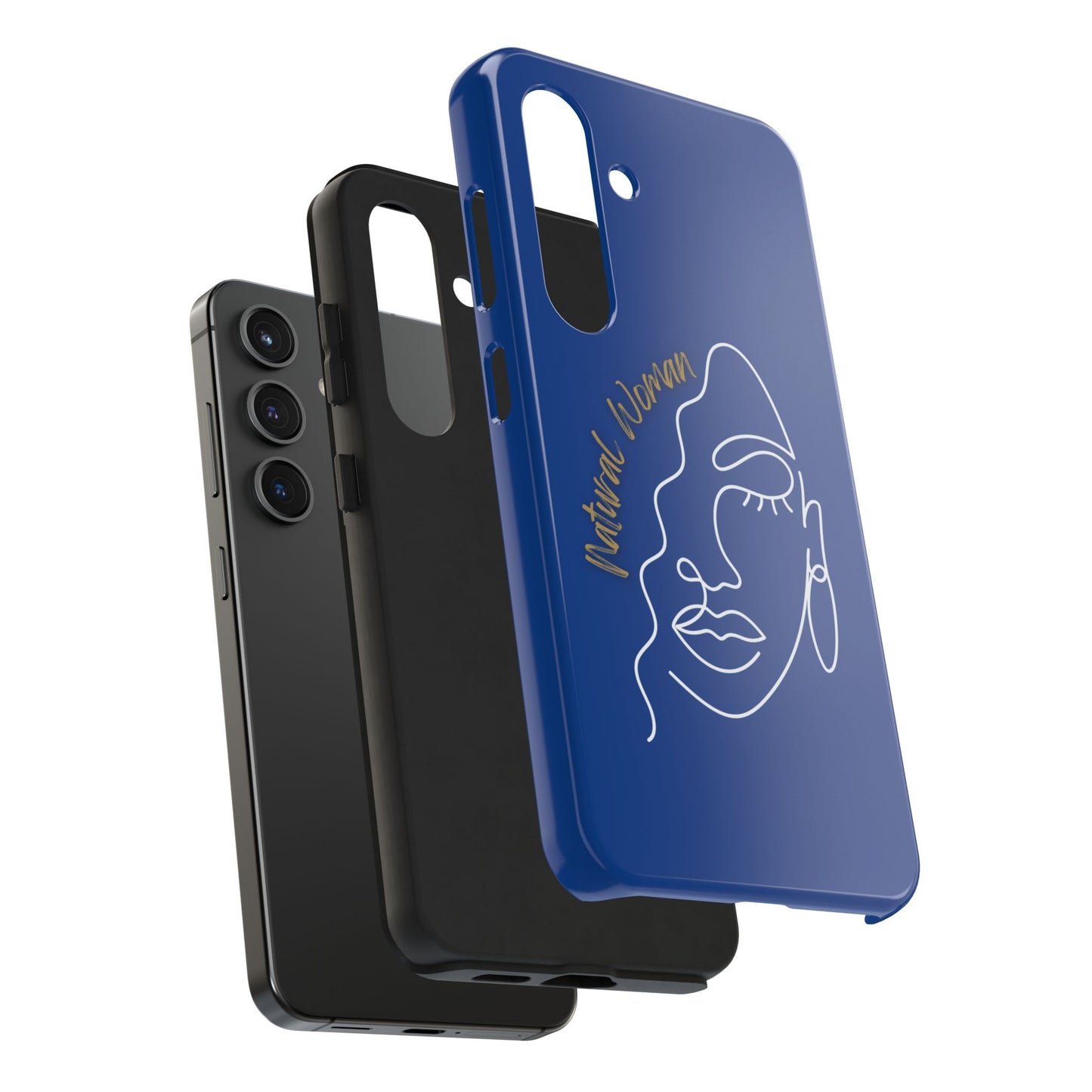 Natural Woman Half Face (WL)Tough Phone Case DARK BLUE