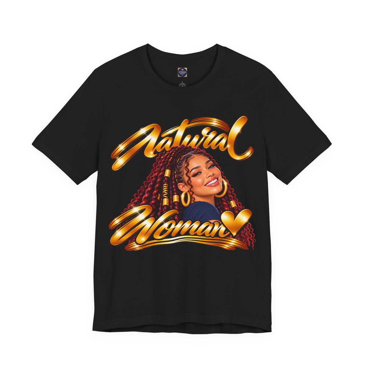 Natural Woman Twists Graphic Tee | Burgundy Twists | Women's Hair Identity T-Shirt