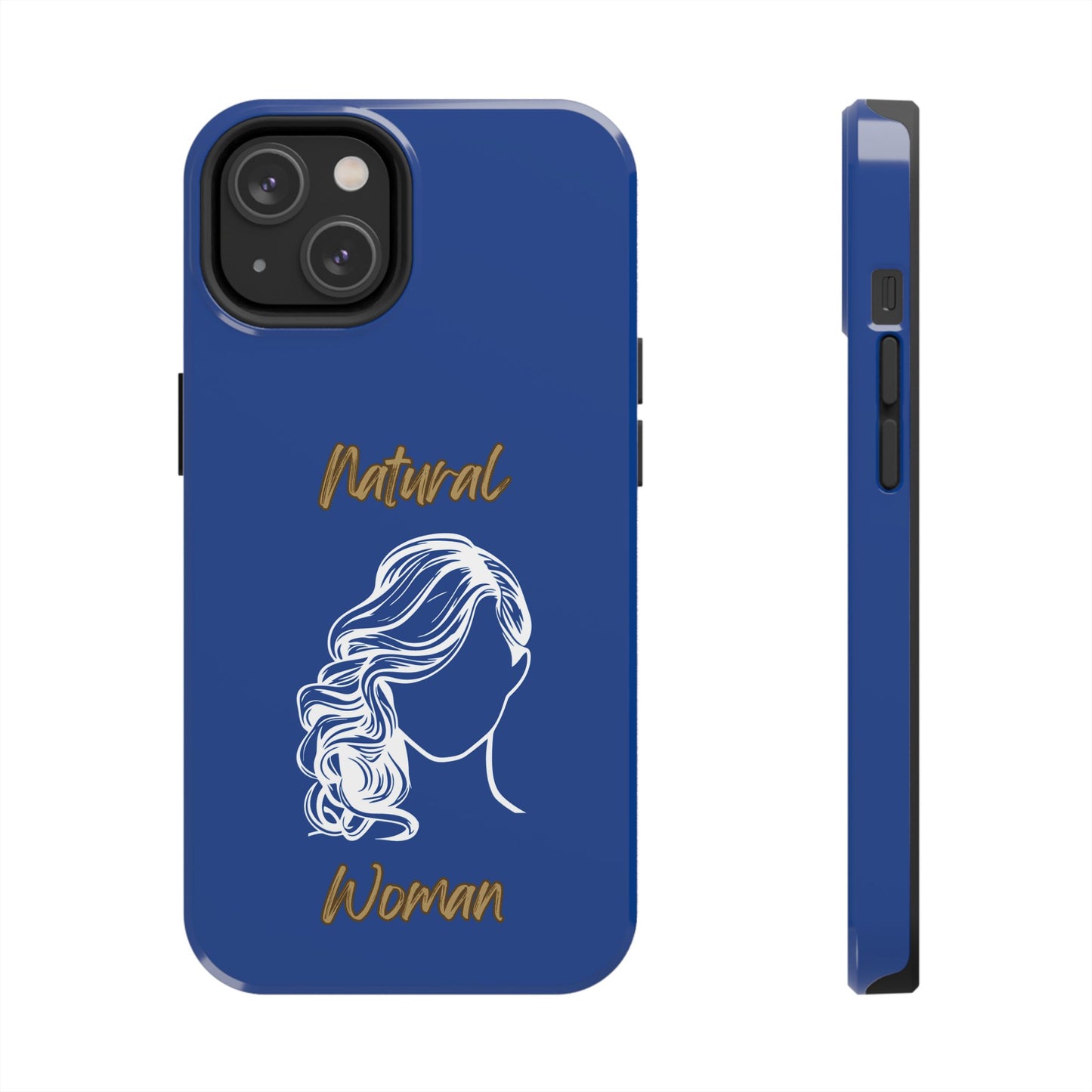 Natural Woman Long Curl (WL)Tough Phone Cases DARK BLUE