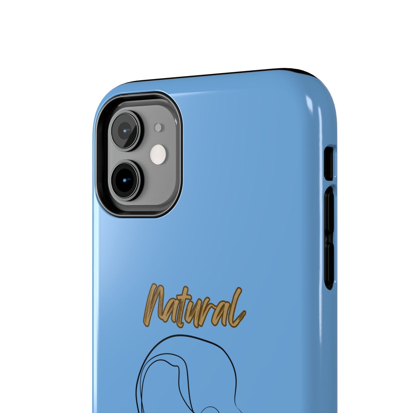 Natural Woman Hanging Hair (BL) Tough Phone Cases LIGHT BLUE