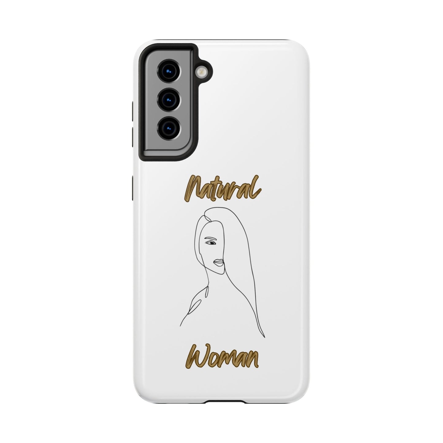 Natural Woman Covered Eye (BL)Tough Phone Cases WHITE