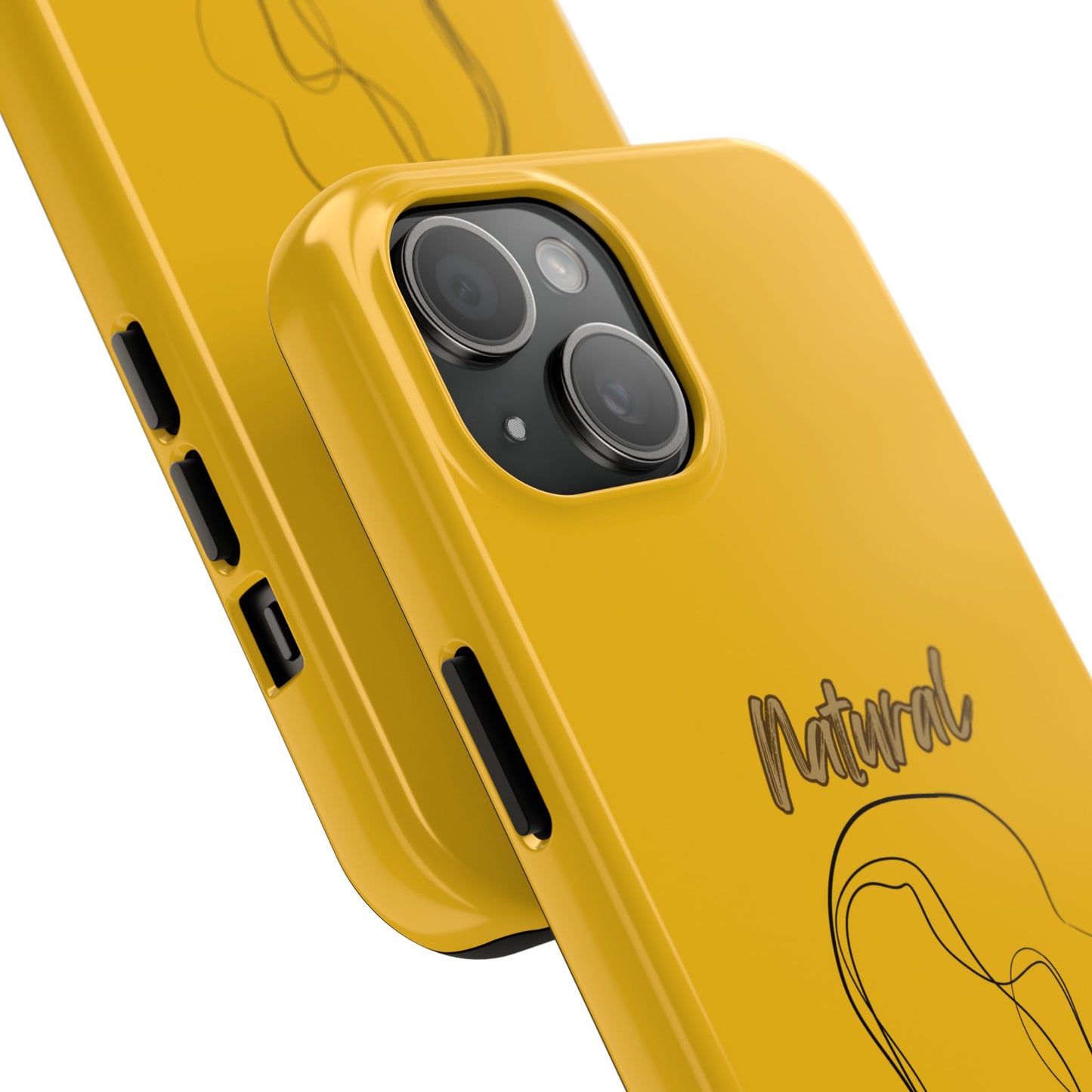 Natural Woman Hanging Hair (BL) Tough Phone Cases YELLOW