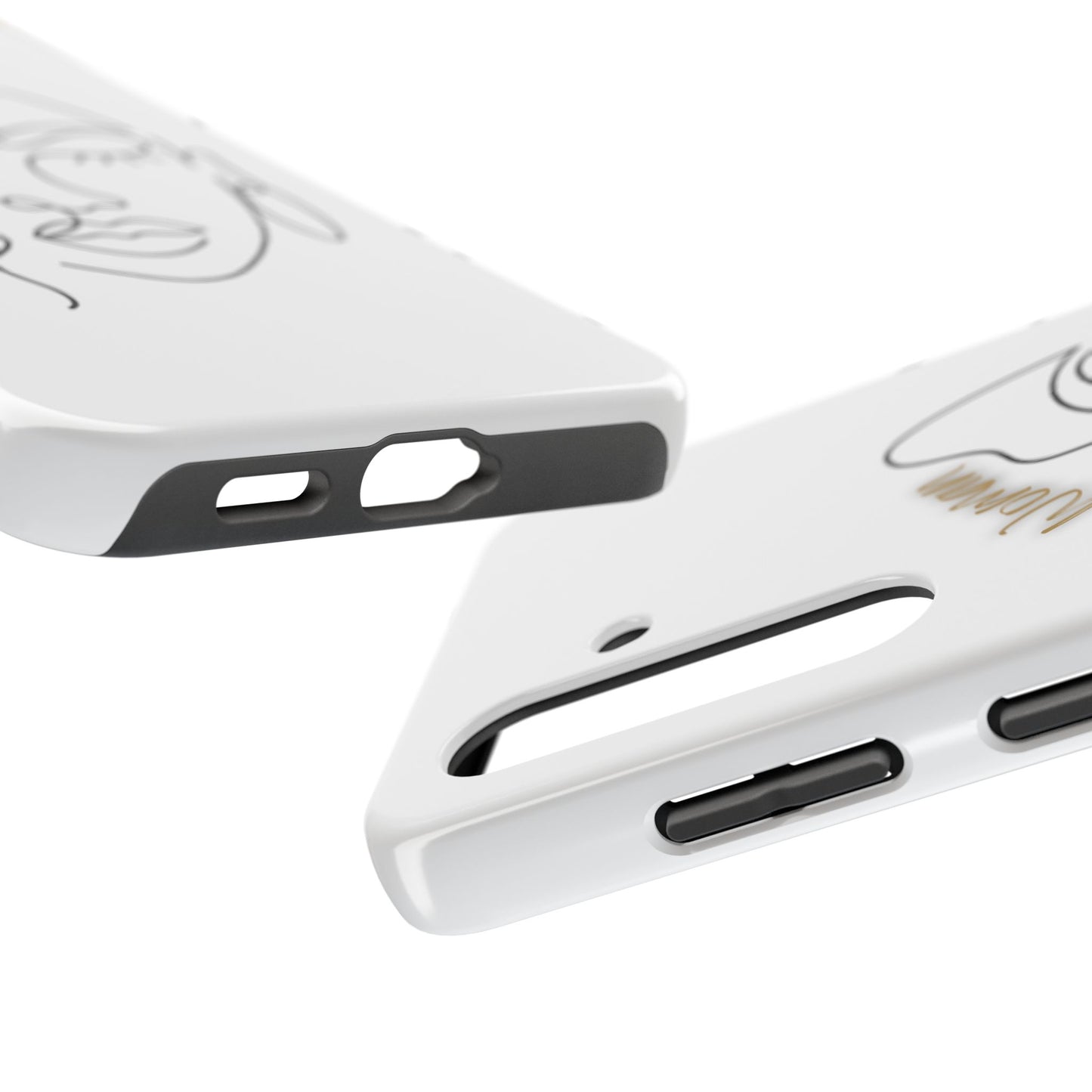 Natural Woman Half Face (BL)Tough Phone Case WHITE
