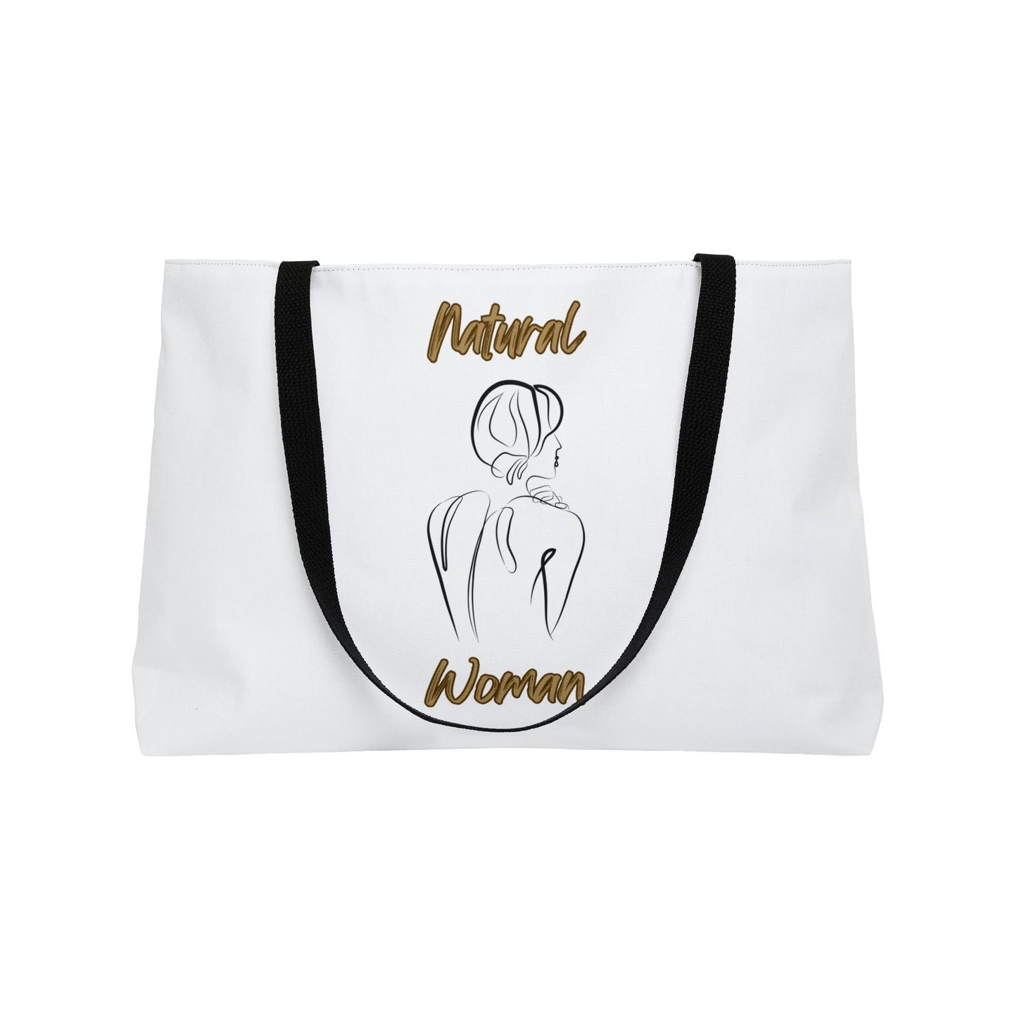 Natural Woman Back (BL) Weekender Tote Bag  WHITE