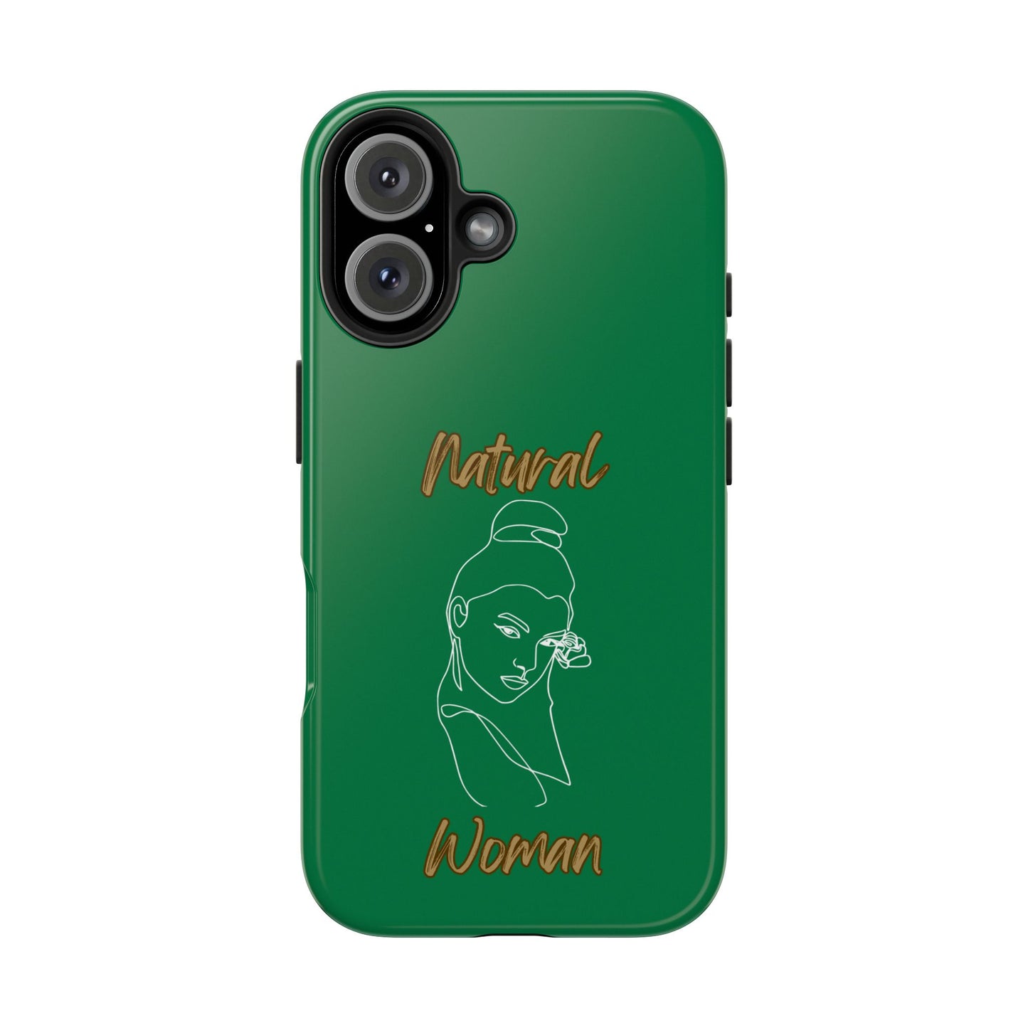 Natural Woman Sassy Bun (WL) Tough Phone Cases DARK GREEN