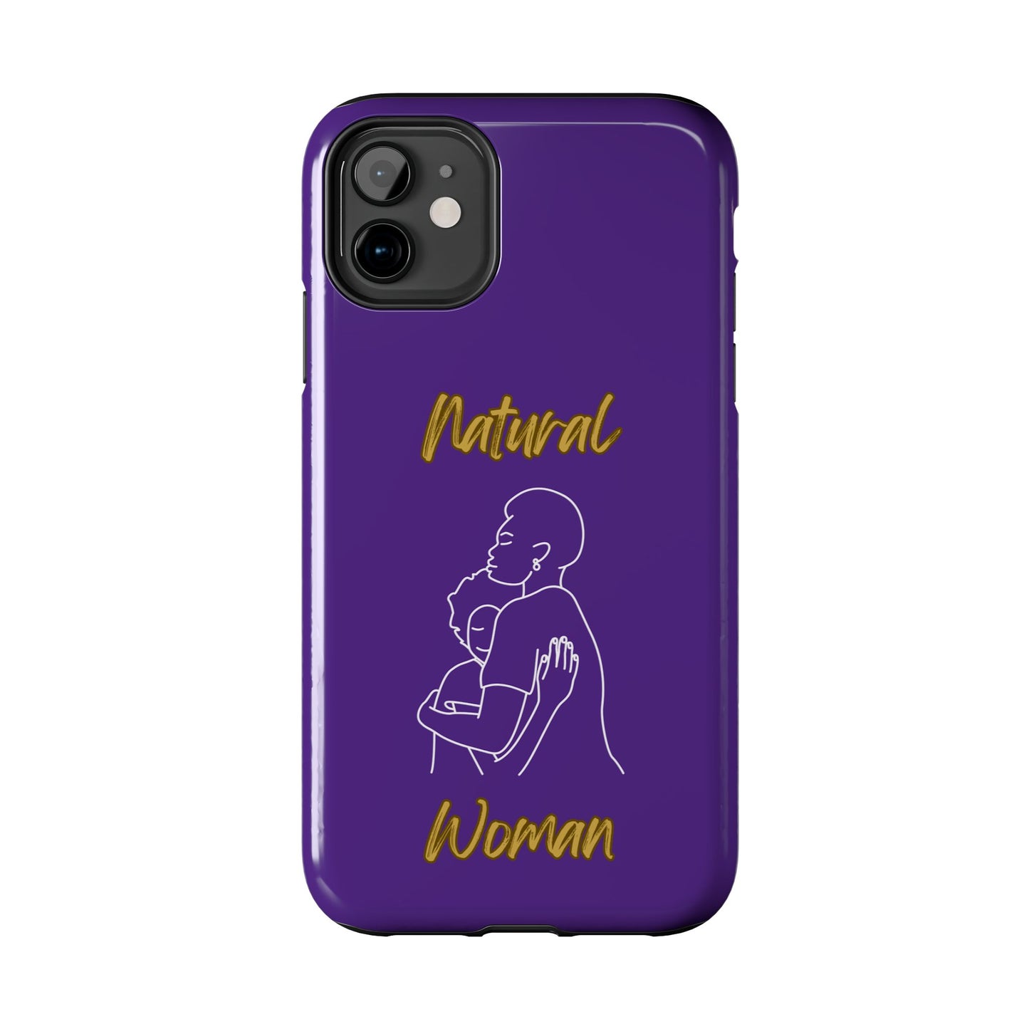 Natural Woman Safe With Momma (WL) Tough Phone Cases PURPLE