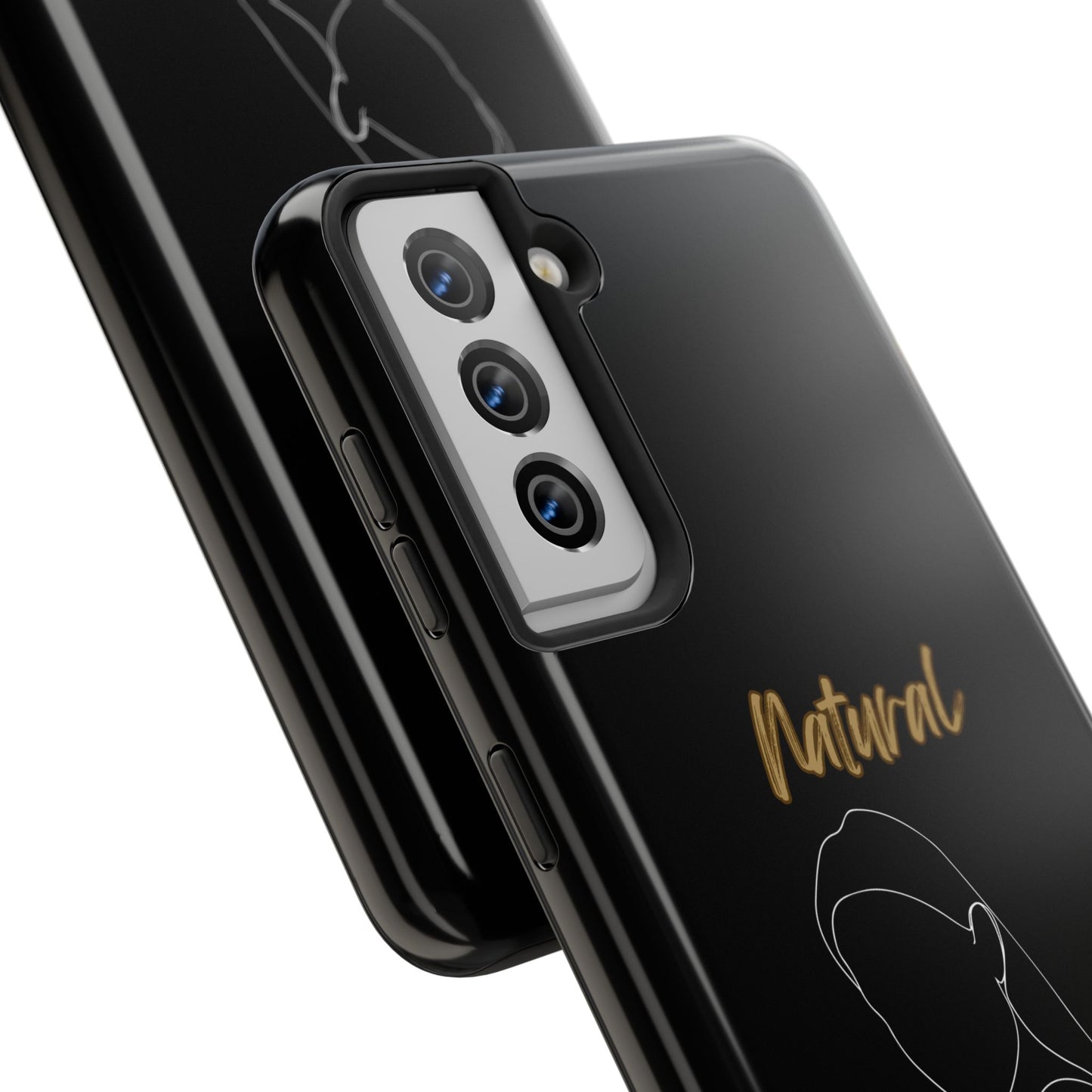 Natural Woman Tilted Look (WL) Tough Phone Cases BLACK