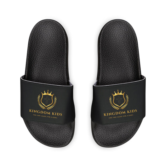 Kingdom Kids Youth Removable-Strap Sandals (Black)
