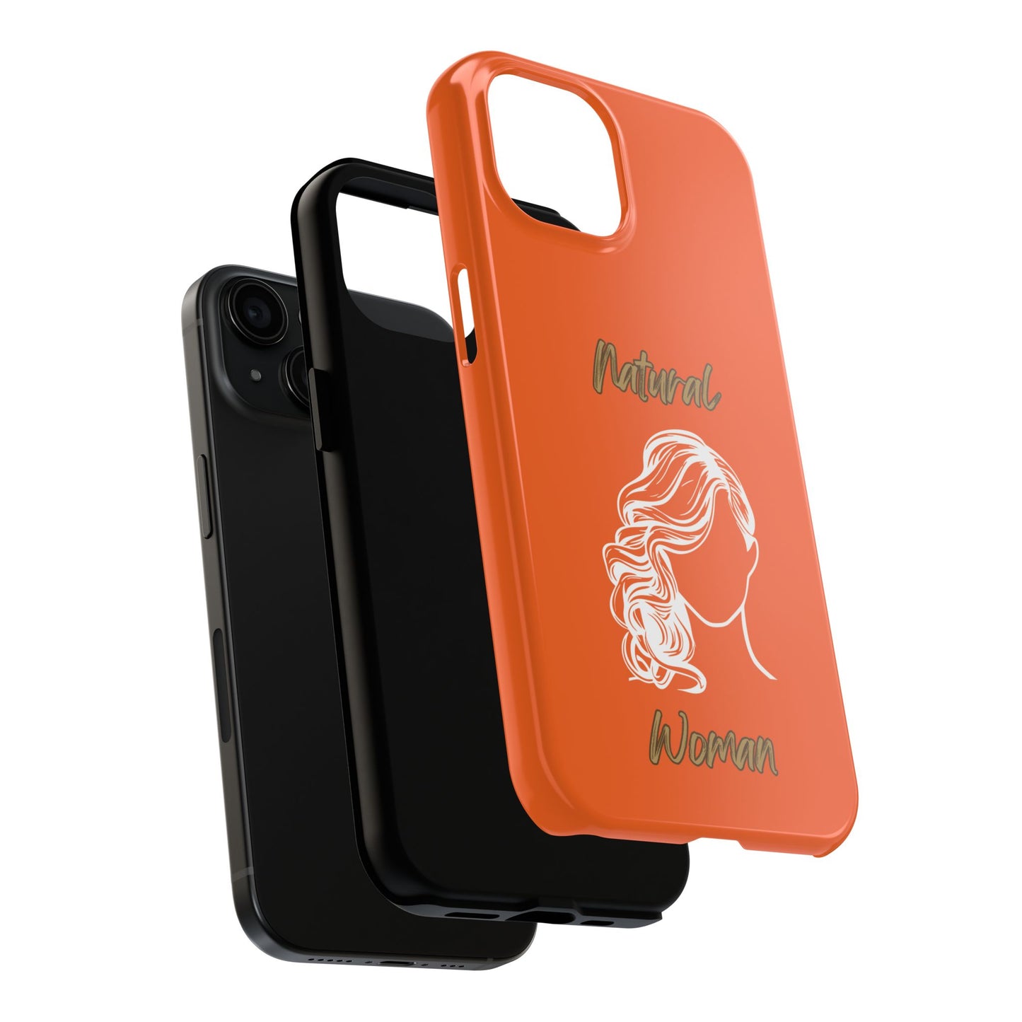 Natural Woman Long Curl (WL)Tough Phone Cases ORANGE