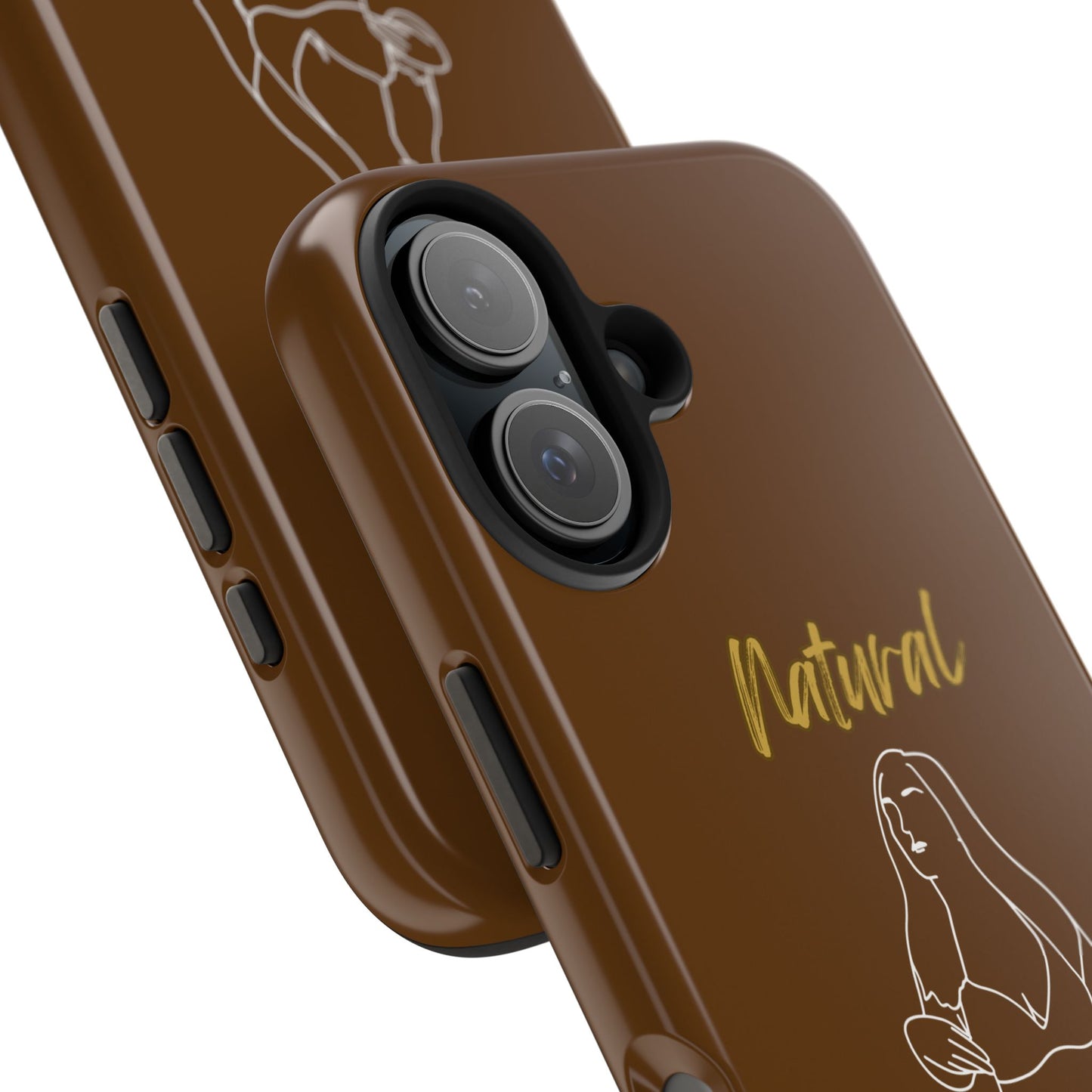 Natural Woman Full Beauty (WL)Tough Phone Cases BROWN