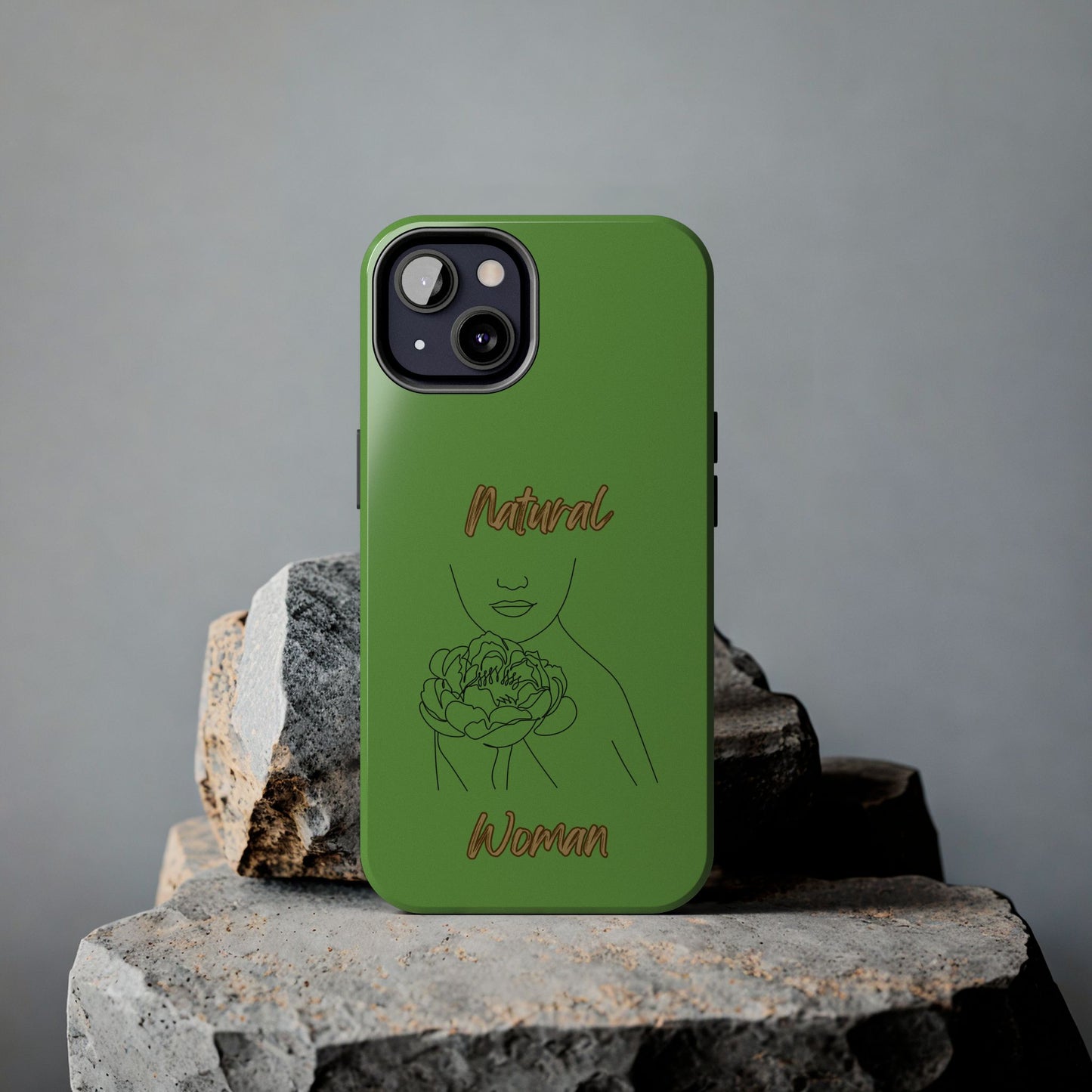 Natural Woman Kissed Flower (BL)Tough Phone Cases GREEN