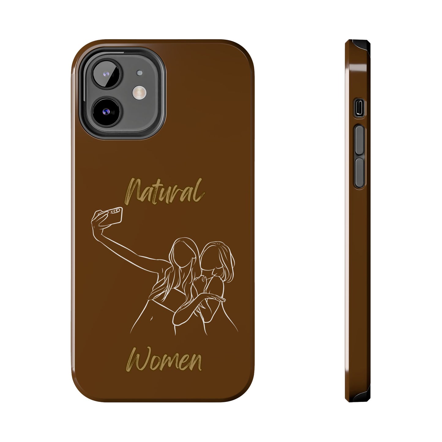 Natural Woman Friends Selfie (WL)Tough Phone Cases BROWN