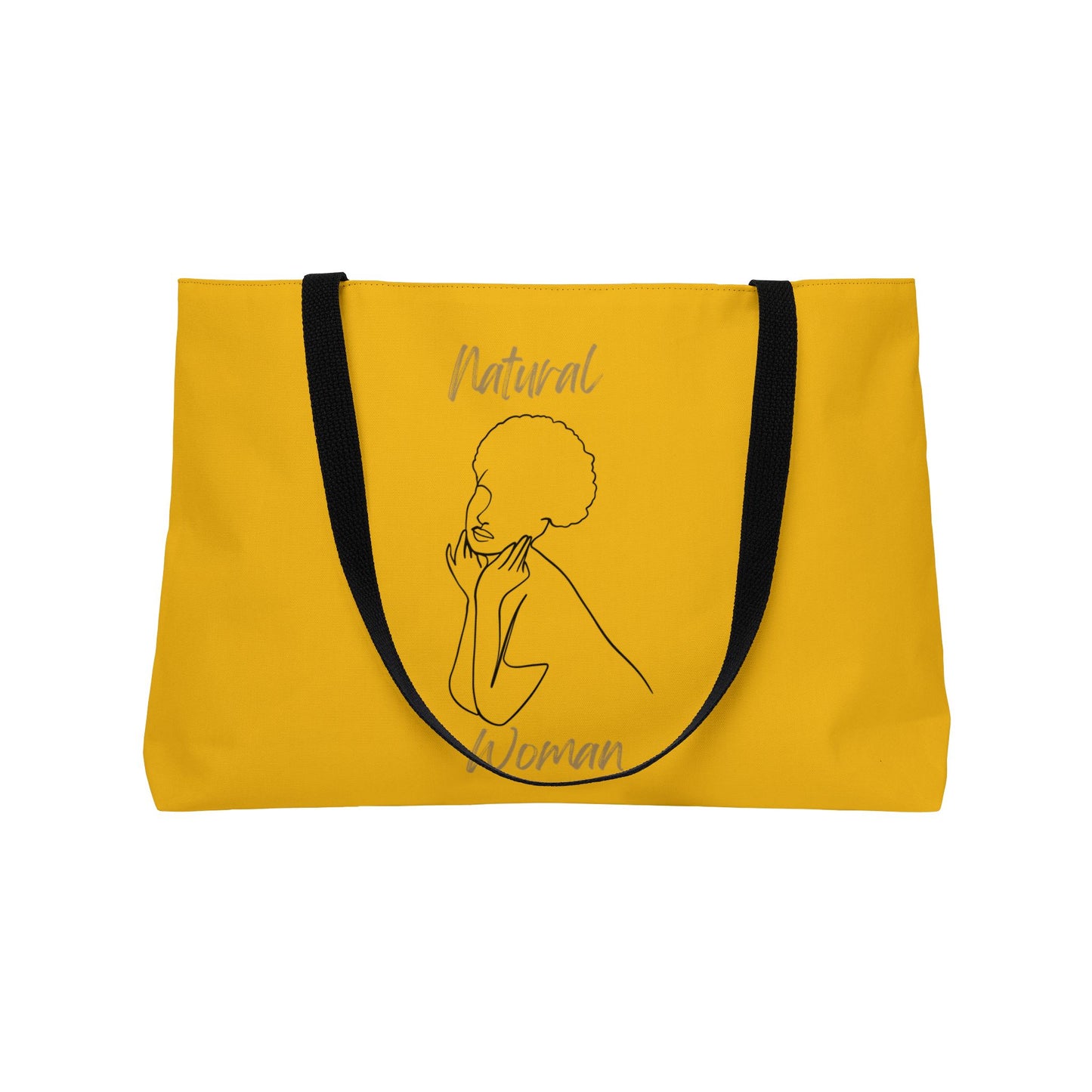 Natural Woman Cute Afro (BL) Weekender Tote Bag YELLOW