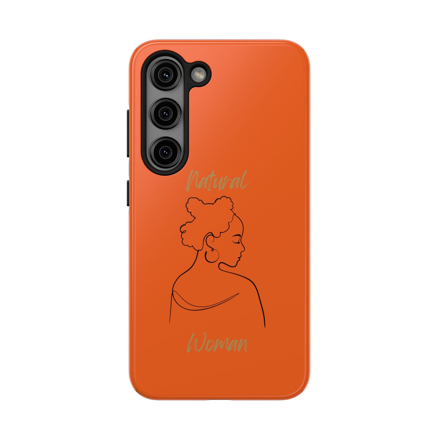 Natural Woman Twists (BL) Tough Phone Cases ORANGE