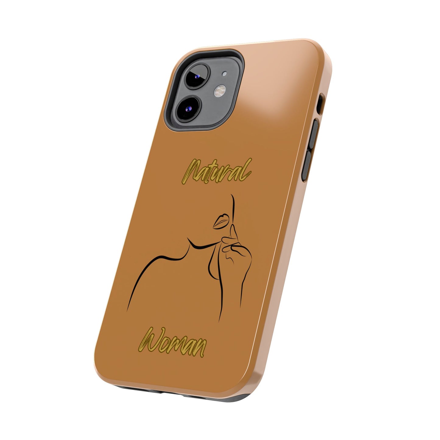 Natural Woman Chin Up (BL)Tough Phone Cases LIGHT BROWN