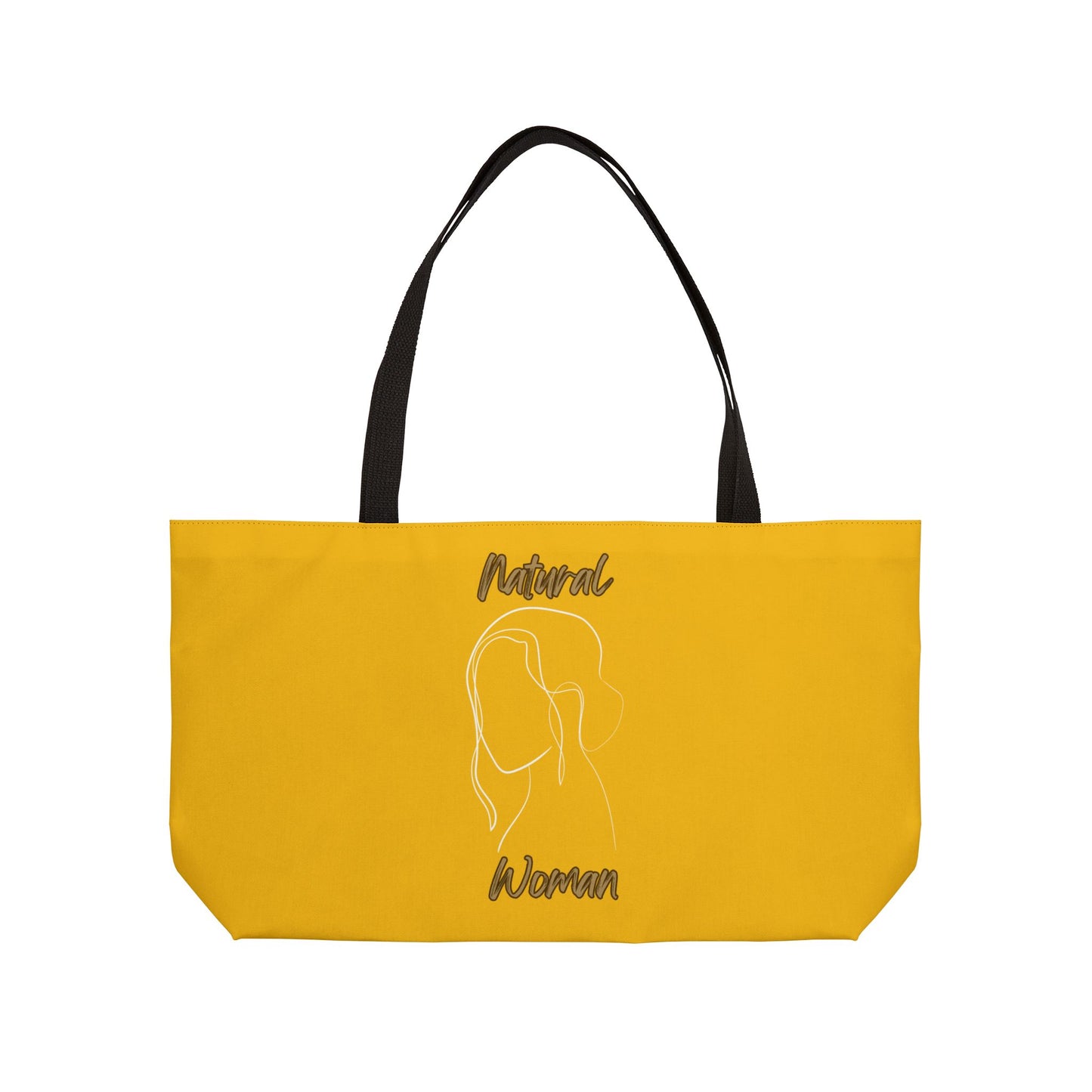 Natural Woman Hanging Hair (WL) Weekender Tote Bag YELLOW
