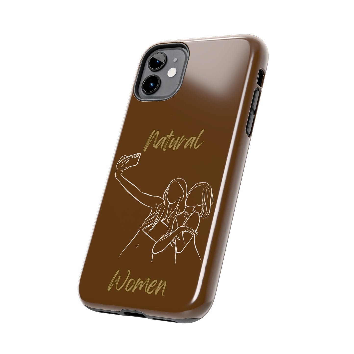 Natural Woman Friends Selfie (WL)Tough Phone Cases BROWN