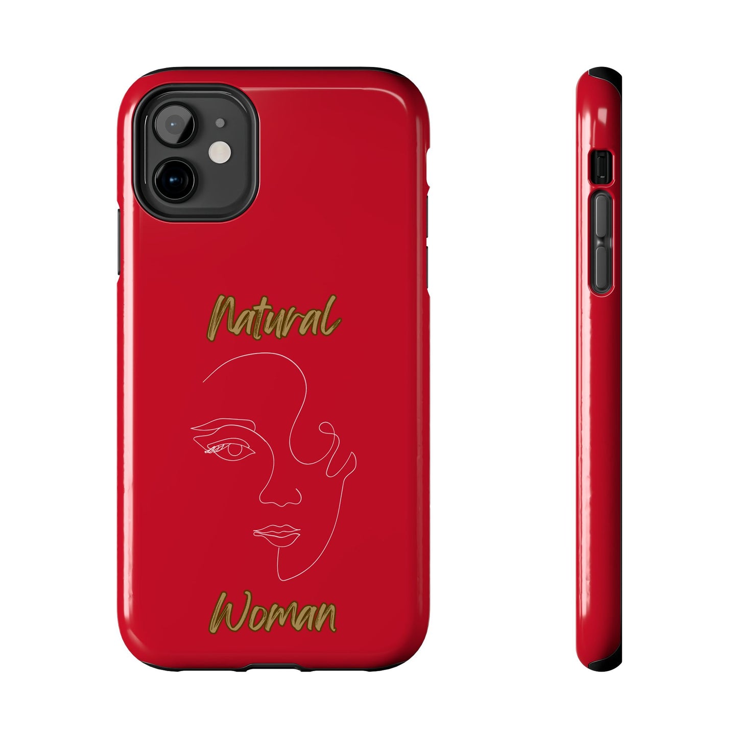 Natural Woman Looking (WL) Tough Phone Cases DARK RED