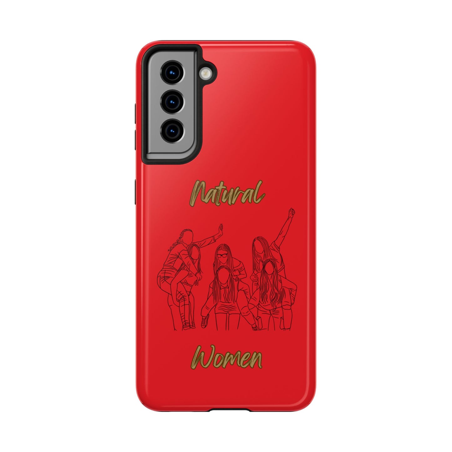 Natural Woman Piggy Back (BL)Tough Phone Cases RED