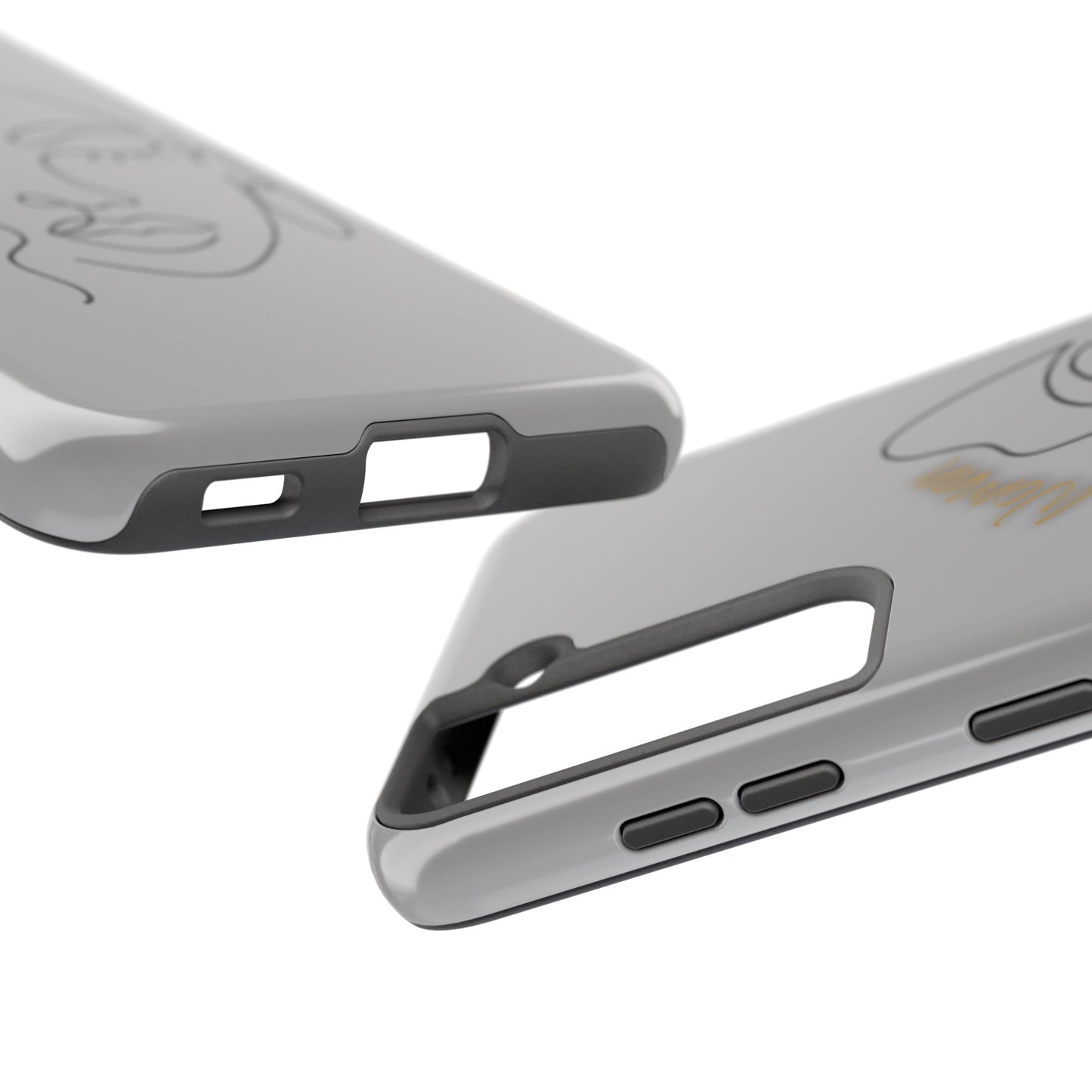 Natural Woman Half Face (BL)Tough Phone Case LIGHT GREY