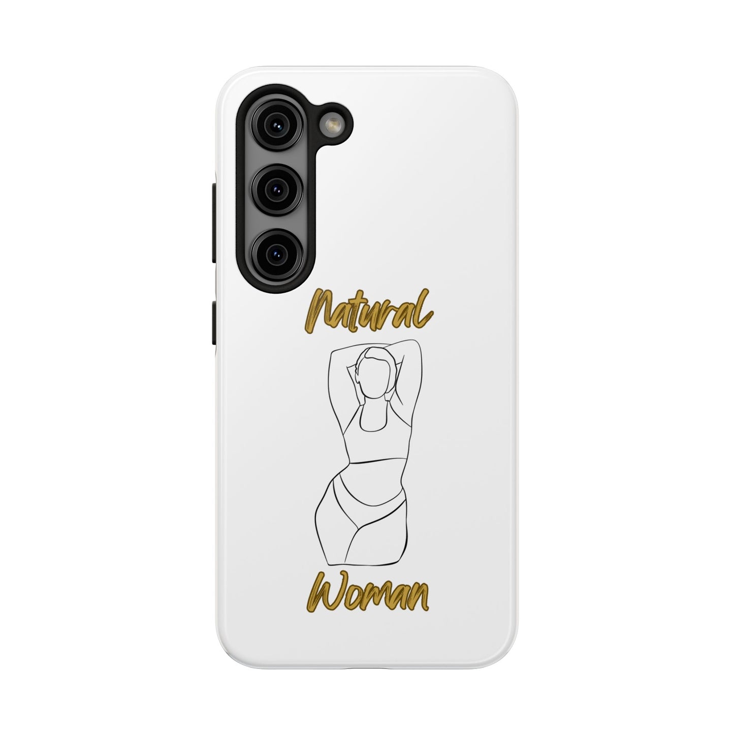 Natural Woman I Love Me (BL)Tough Phone Cases WHITE