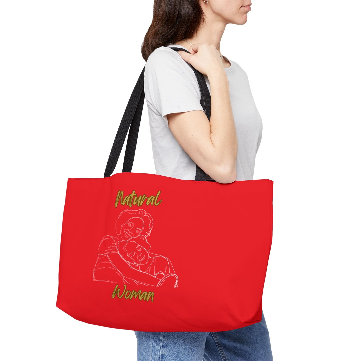 Natural Woman Loving Embrace (WL) Weekender Tote Bag RED