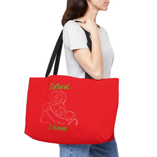 Natural Woman Loving Embrace (WL) Weekender Tote Bag RED