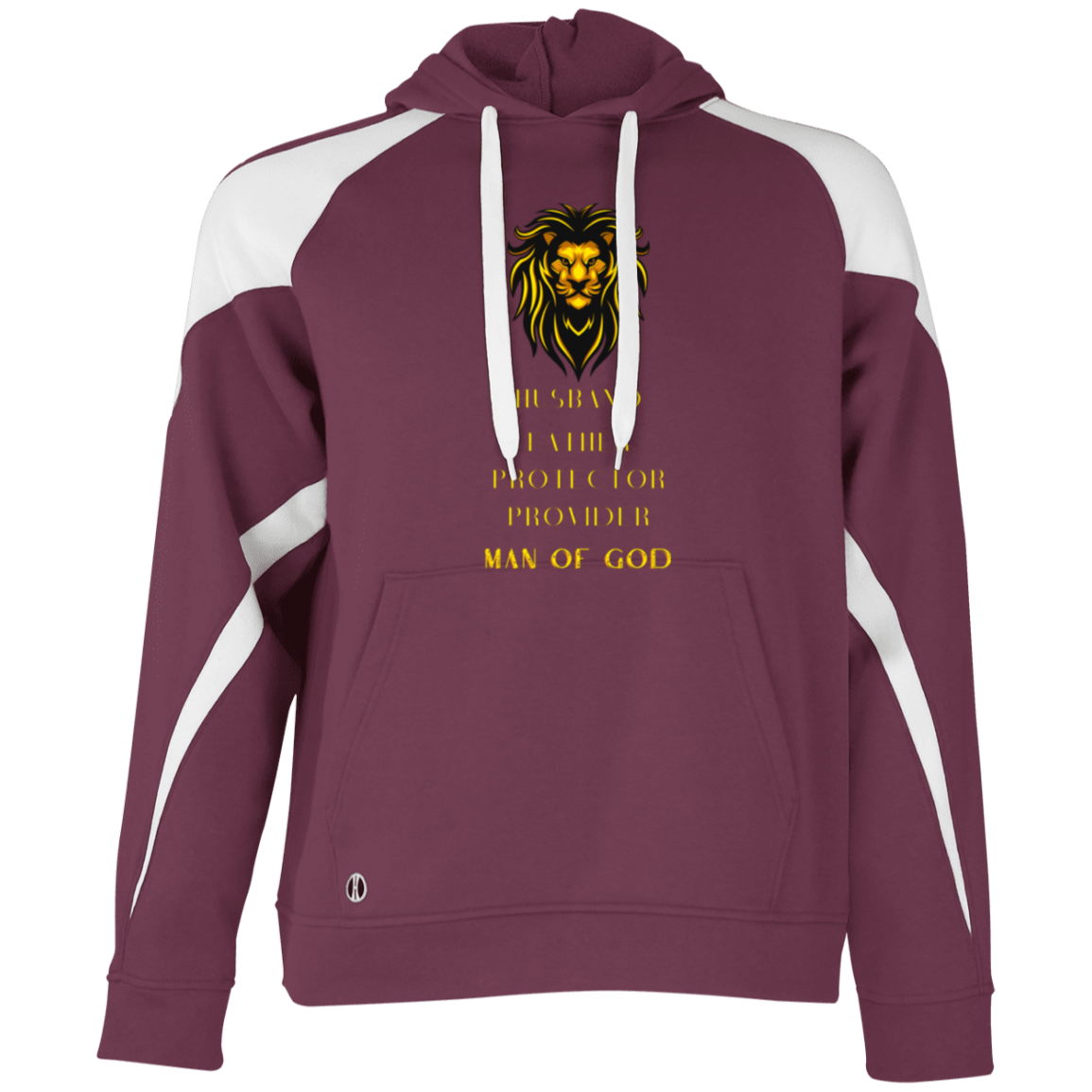 MAN OF GOD Athletic Color Block Fleece Hoodie