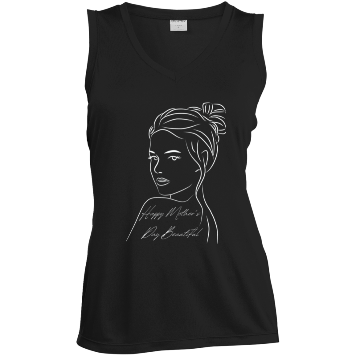 HAPPY MOTHER'S DAY BEAUTIFUL Sleeveless V-Neck Performance Tee