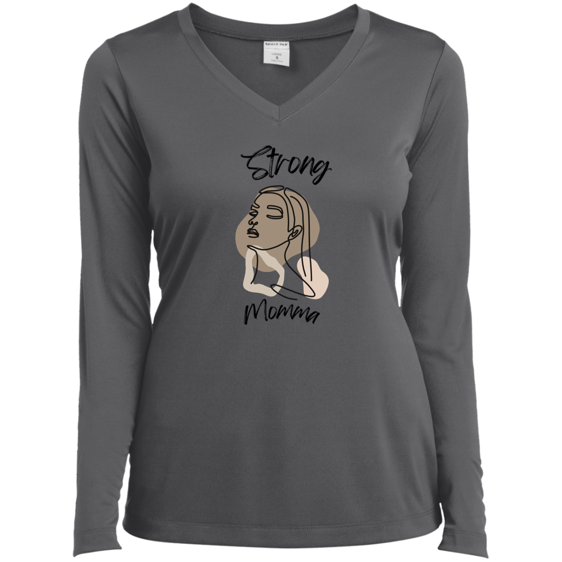 STRONG MOMMA Long Sleeve V-Neck