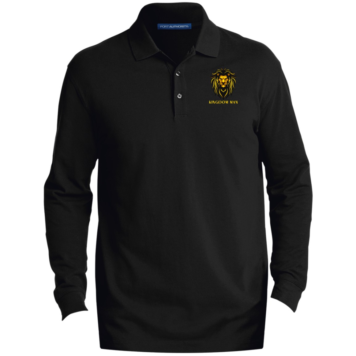 KINGDOM MEN  EZ Cotton™ Long Sleeve Polo