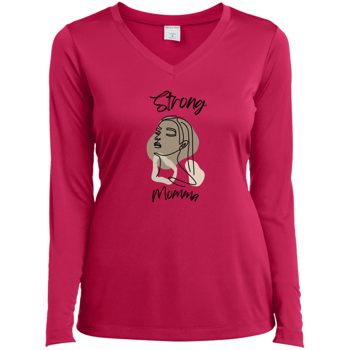 STRONG MOMMA Long Sleeve V-Neck