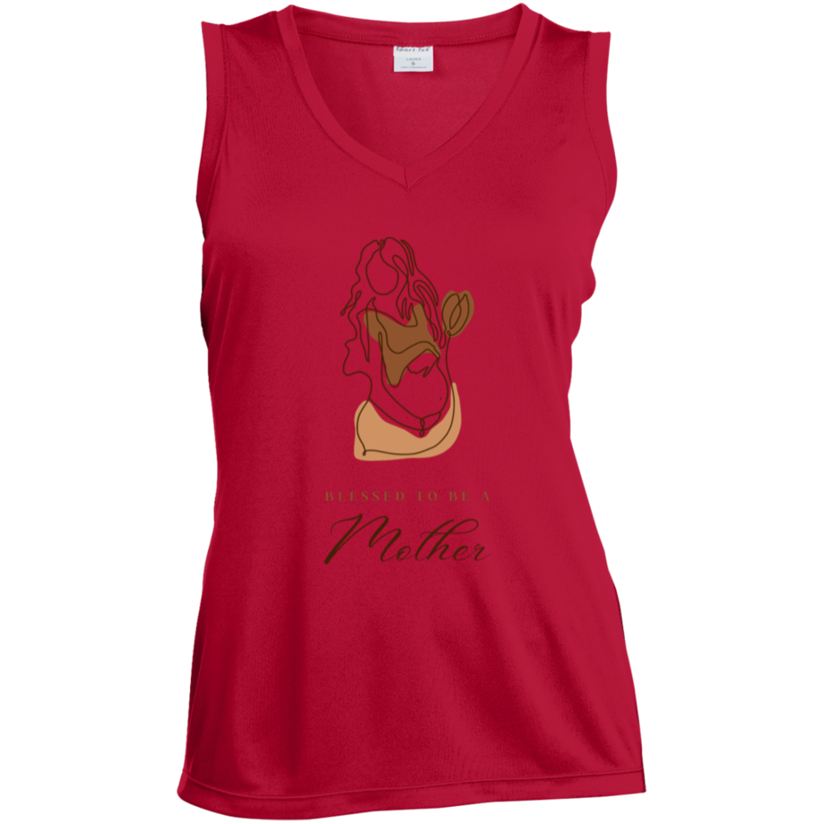 LST352 Ladies' Sleeveless V-Neck Performance Tee