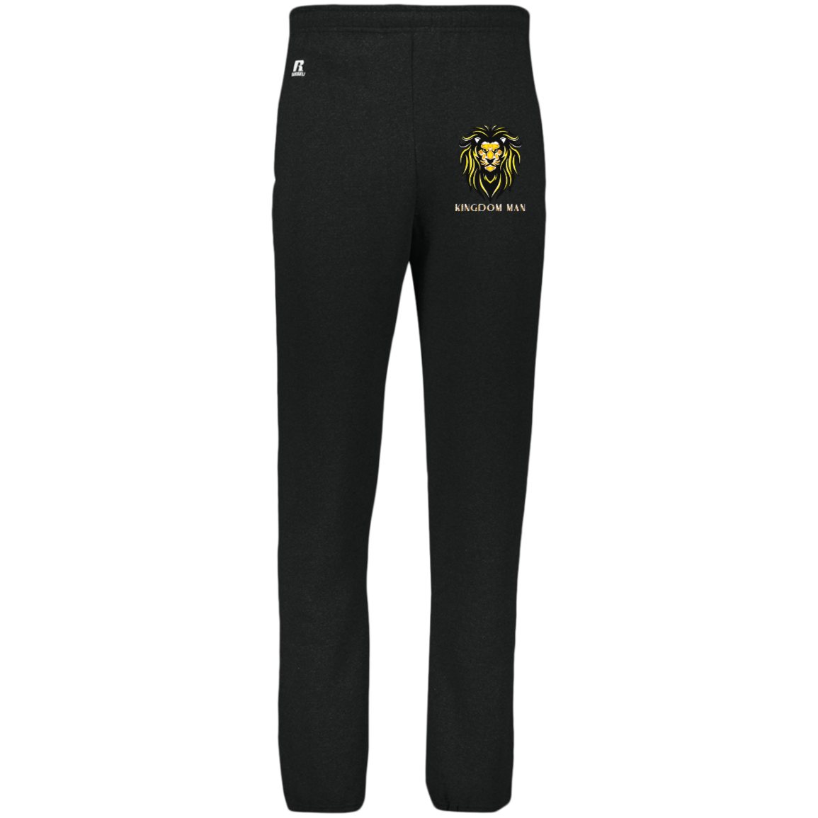 KIngdom Man GoldWhite KINGDOM MAN Dri-Power Closed Bottom Pocket Sweatpants