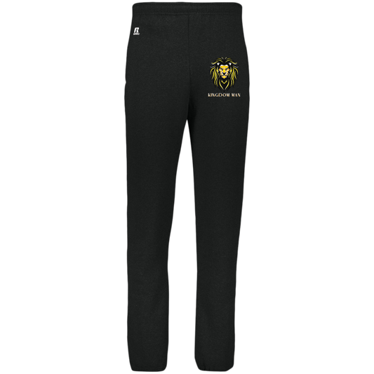 KIngdom Man GoldWhite KINGDOM MAN Dri-Power Closed Bottom Pocket Sweatpants