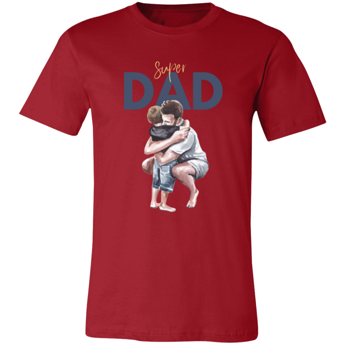Super Dad Hugging Unisex Jersey Short-Sleeve T-Shirt