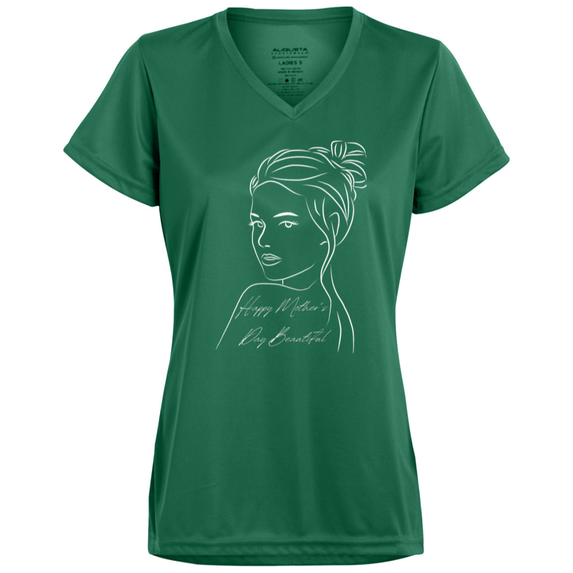 HAPPY MOTHER'S DAY BEAUTIFUL Moisture-Wicking V-Neck Tee
