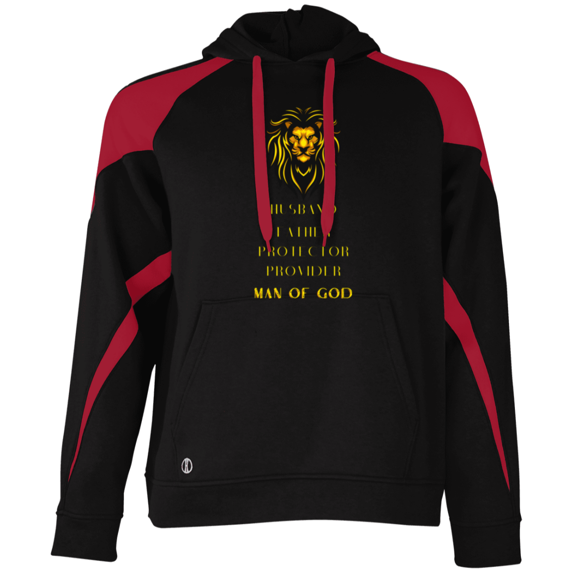 MAN OF GOD Athletic Color Block Fleece Hoodie