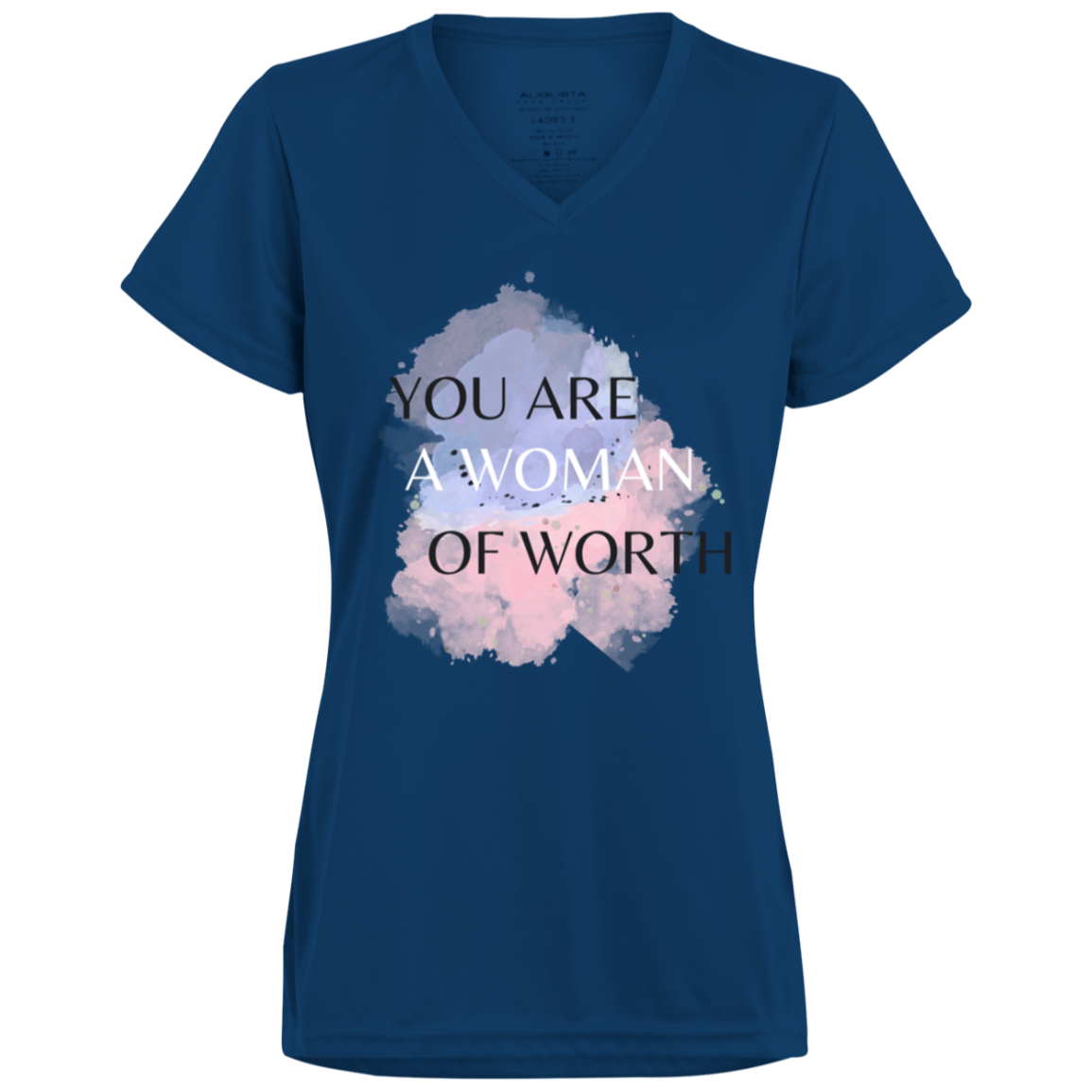 WOMAN OF WORTH Moisture-Wicking V-Neck Tee