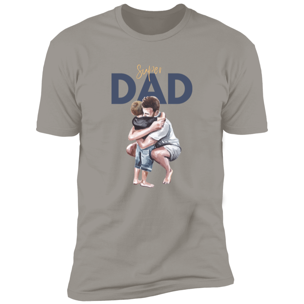 Super Dad Hugging Premium Short Sleeve Tee (Closeout)